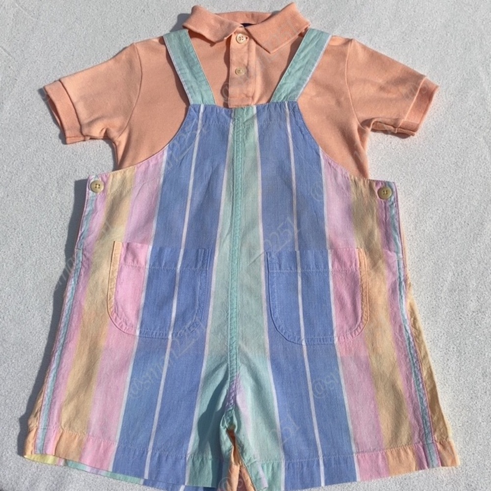 Ralph Lauren Kids Luxury Romper Infant 2Pc Polo Romper Set NWOT!